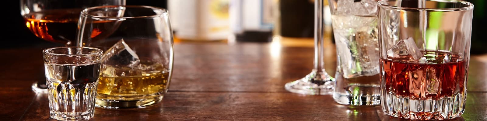 Spirituosen im Glas