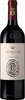 Eine Flasche Rotwein steht in aufrechter Position. Die Etikette zeigt einen markanten, stilisierten Aufdruck und umfasst den Produktnamen sowie Informationen zum Wein. Der Hintergrund ist neutral.