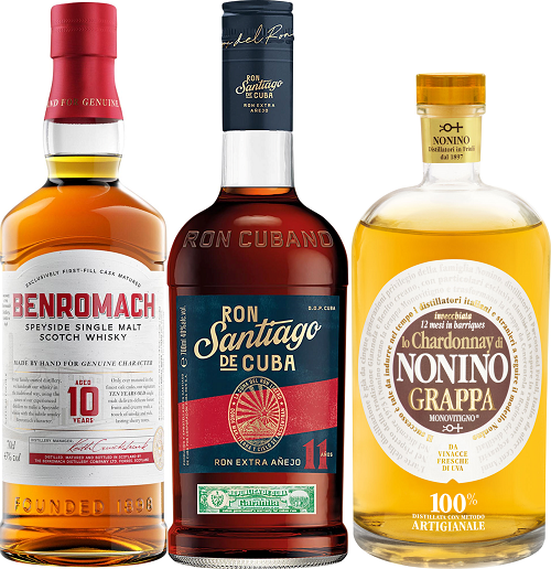 Mini-Bar Set: Whisky, Rum & Grappa