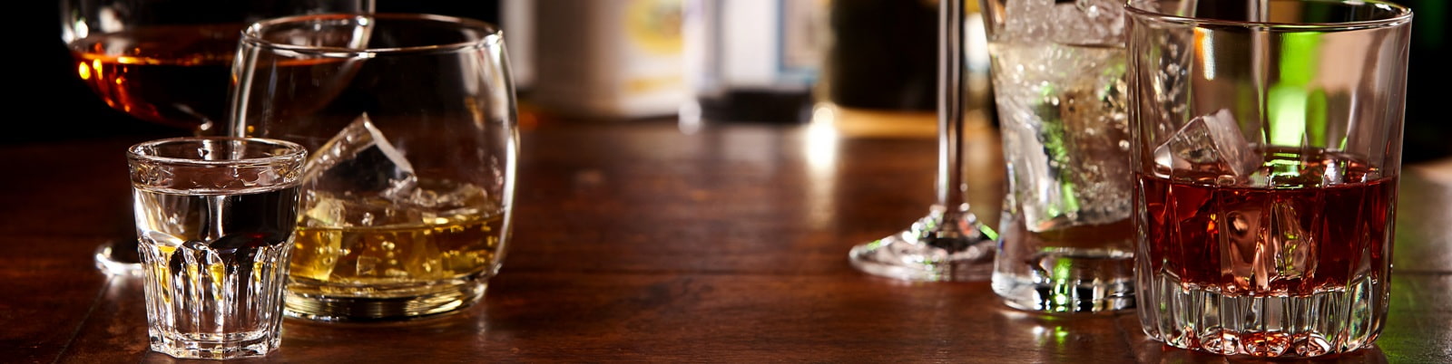 Spirituosen im Glas