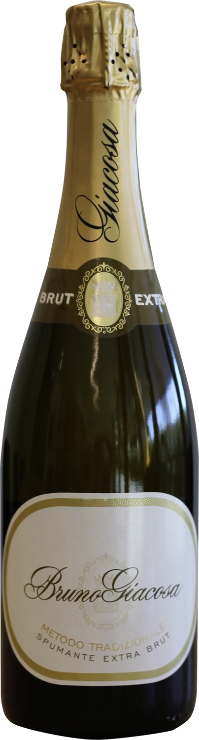 Eine Flasche Schaumwein steht im Vordergrund. Die Flasche hat einen goldenen Korken und ein elegantes Etikett. Der Hintergrund ist unscharf und konzentriert sich auf die Flasche.
